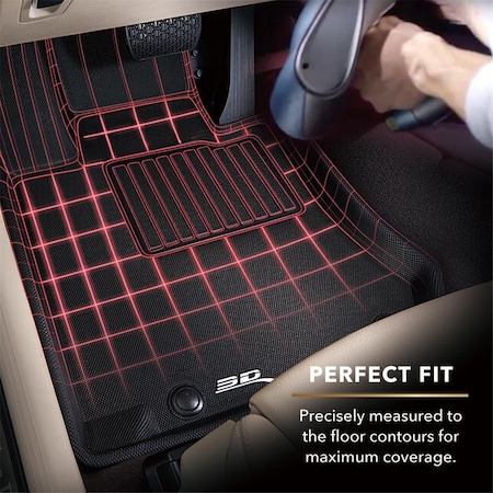 3D Maxpider Custom Fit Kagu R1 R2 Floor Mat Fits for 2019-2023 Volkswagen Taos - Black L1VW09701509